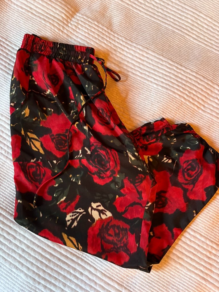 Anna Sui Size M Rose Print Pant